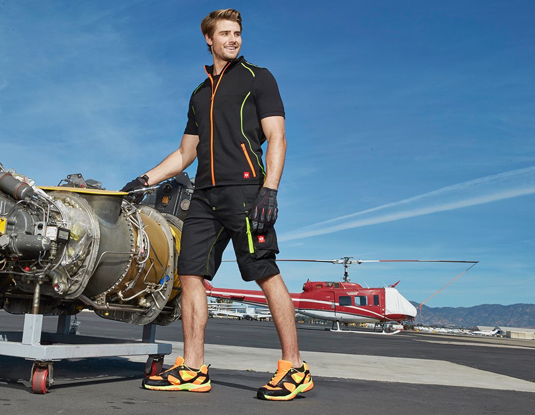 Work Trousers: Shorts e.s.motion 2020 + black/high-vis yellow/high-vis orange 1