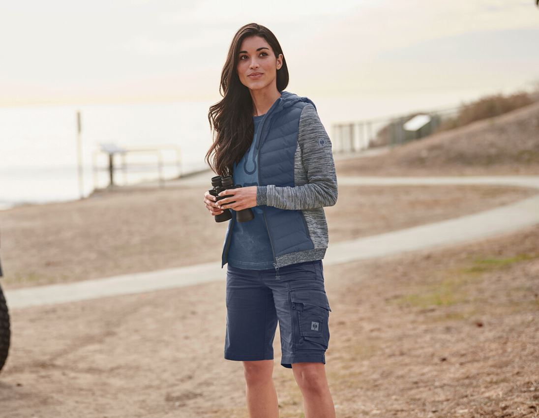 Work Trousers: Shorts e.s.motion ten, ladies' + slateblue 2