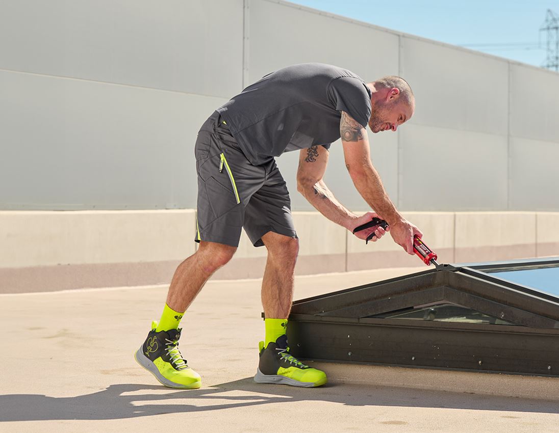 Arbejdsbukser: Multipocket- shorts e.s.ambition + antracit/advarselsgul 1