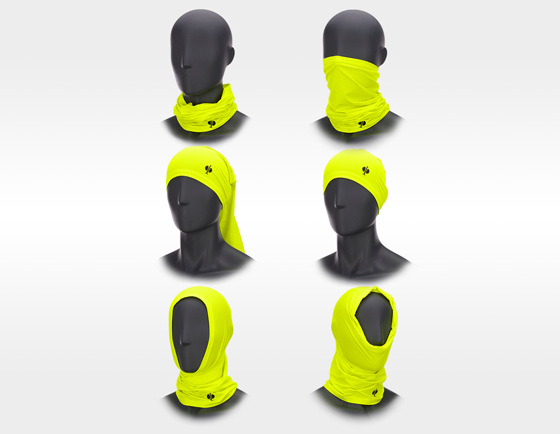 Accessories: Multifunctional scarf UV e.s.trail + high-vis yellow/black