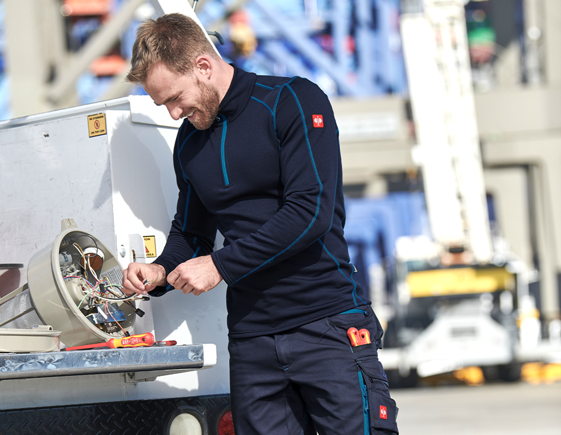 Shirts, Pullover & more: Functional-Troyer thermo stretch e.s.motion 2020 + navy/atoll 1