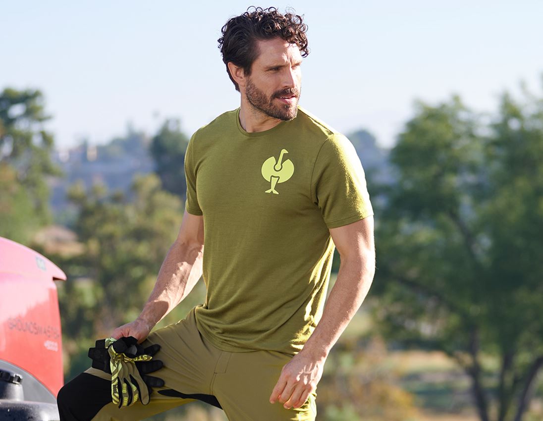 Topics: T-Shirt Merino e.s.trail + junipergreen/limegreen