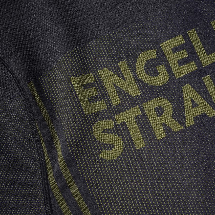 Vintertilbehør: Funktions-longsleeve e.s.trail seamless - warm + sort/syregul 2