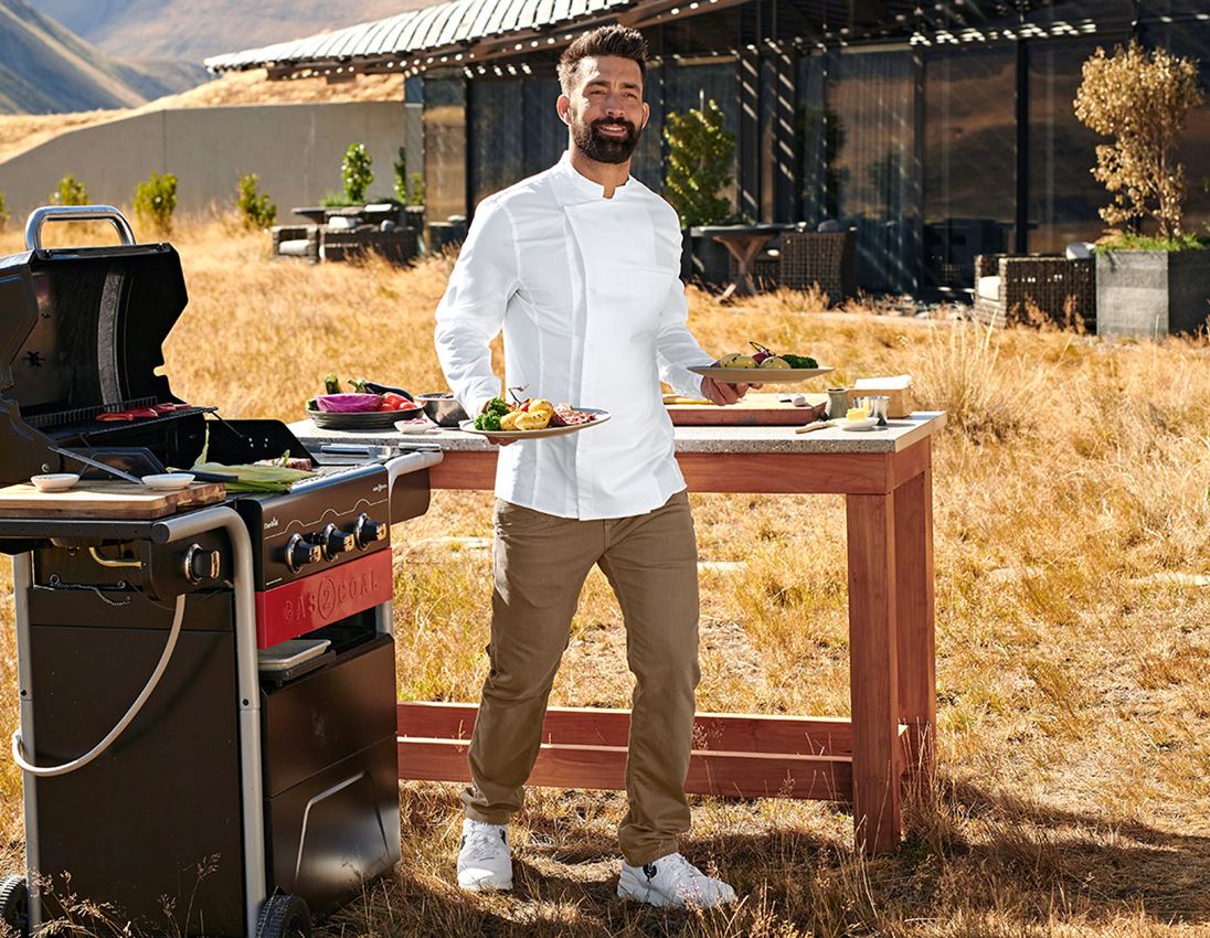 T-Shirts, Pullover & Skjorter: e.s. kokkeskjorte + hvid 1