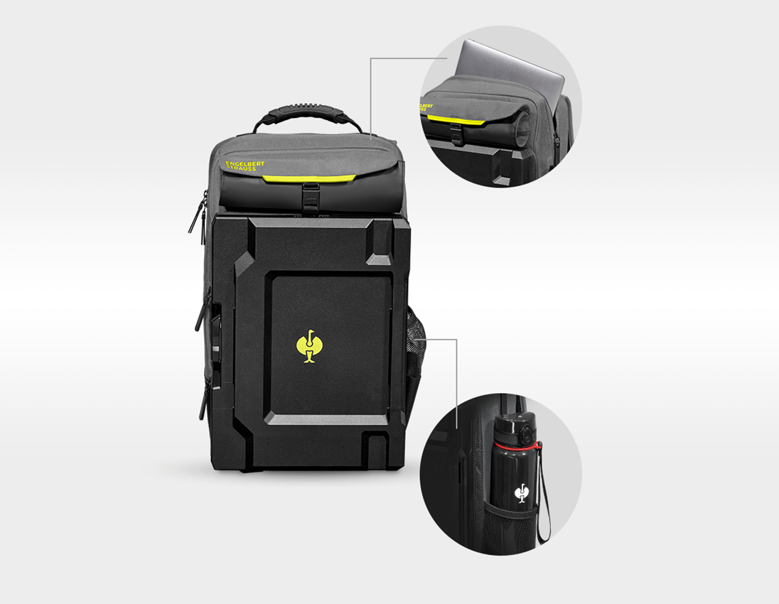 STRAUSSbox System: STRAUSSbox rygsæk + basaltgrå/syregul 5