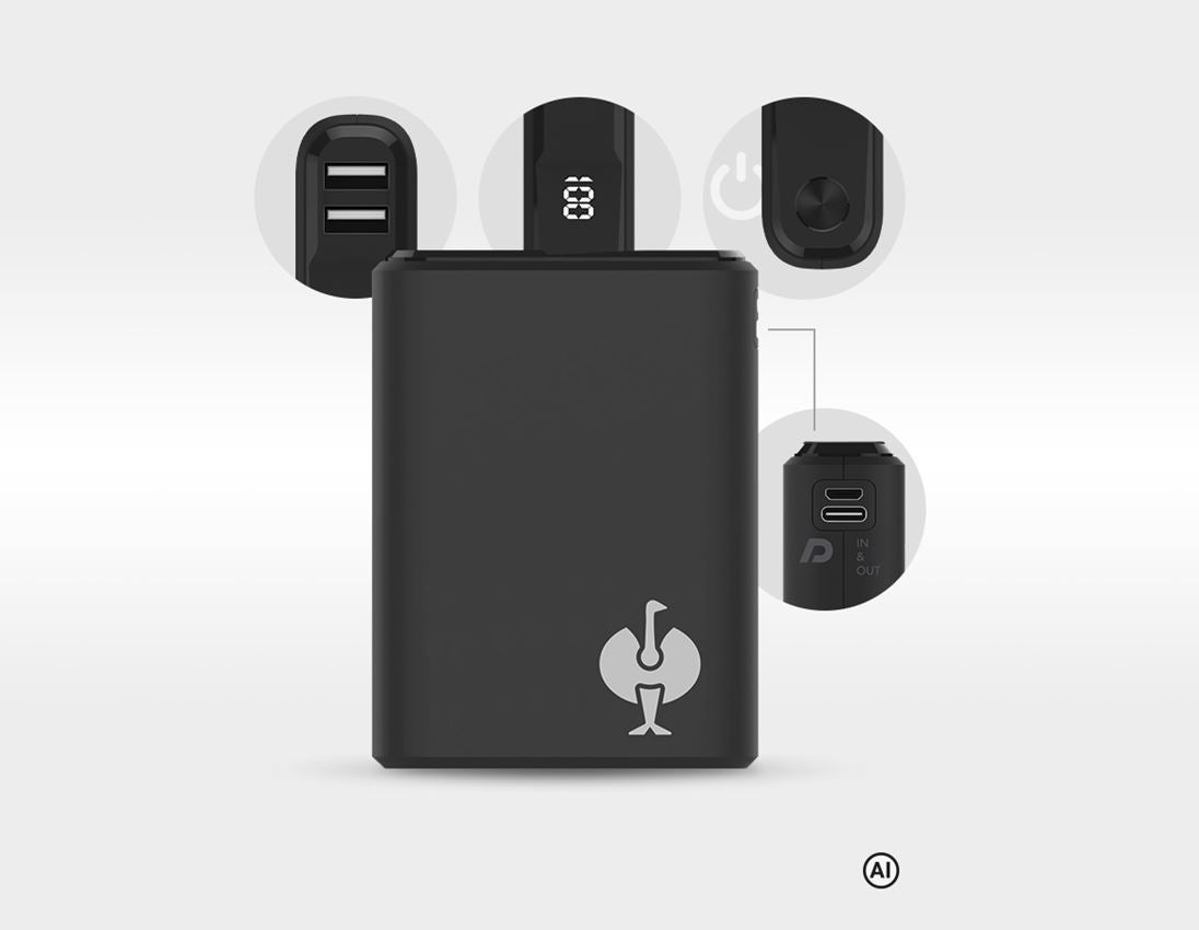 AI-generated / modified - Electronics: Portable charger PD 10,000 mAh