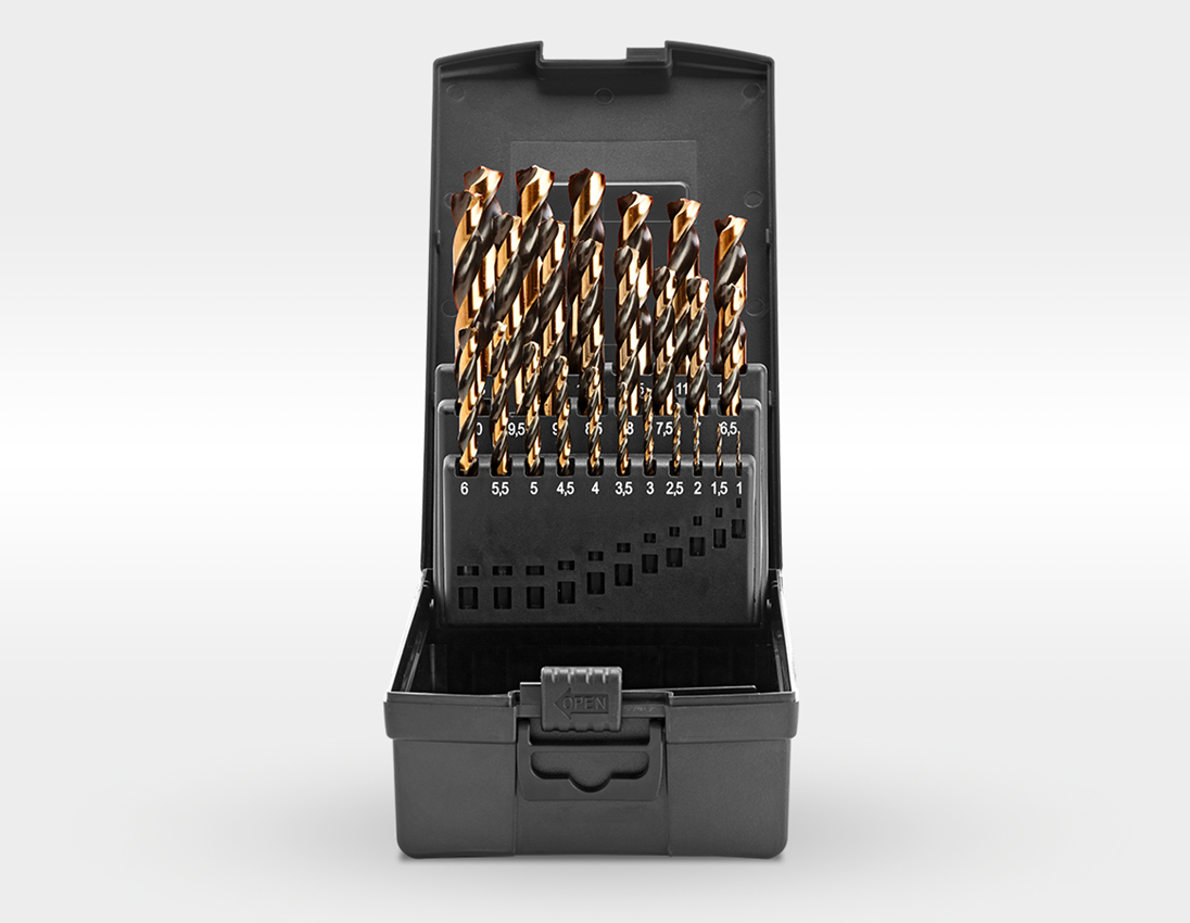 Drills: e.s. HSS-G metal spiral drill set turbo