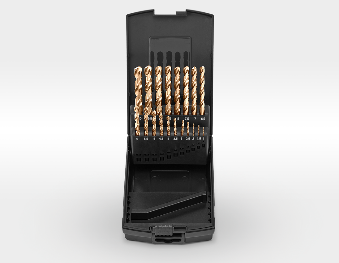 Drills: e.s. HSS-CO metal spiral drill set inox