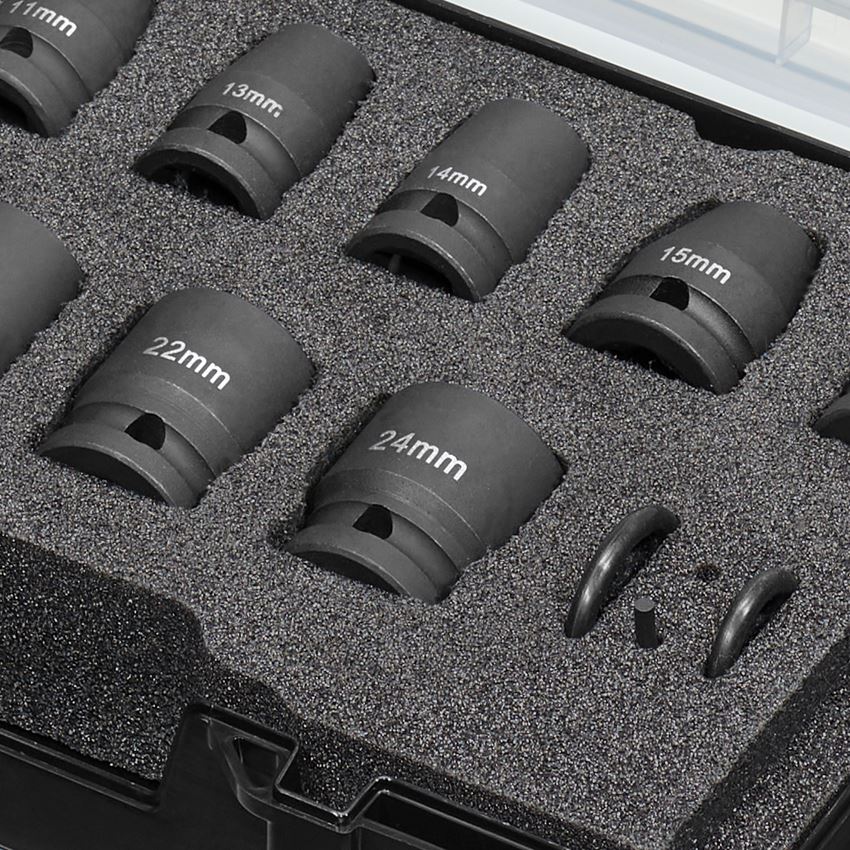 STRAUSSbox System: Socket wrench set Impact 1/2" in STRAUSSbox mini 2