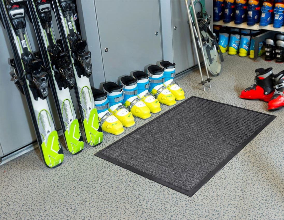 Gulvmåtter: Fugtbeskyttende komfortmåtte med gummikant + antracit
