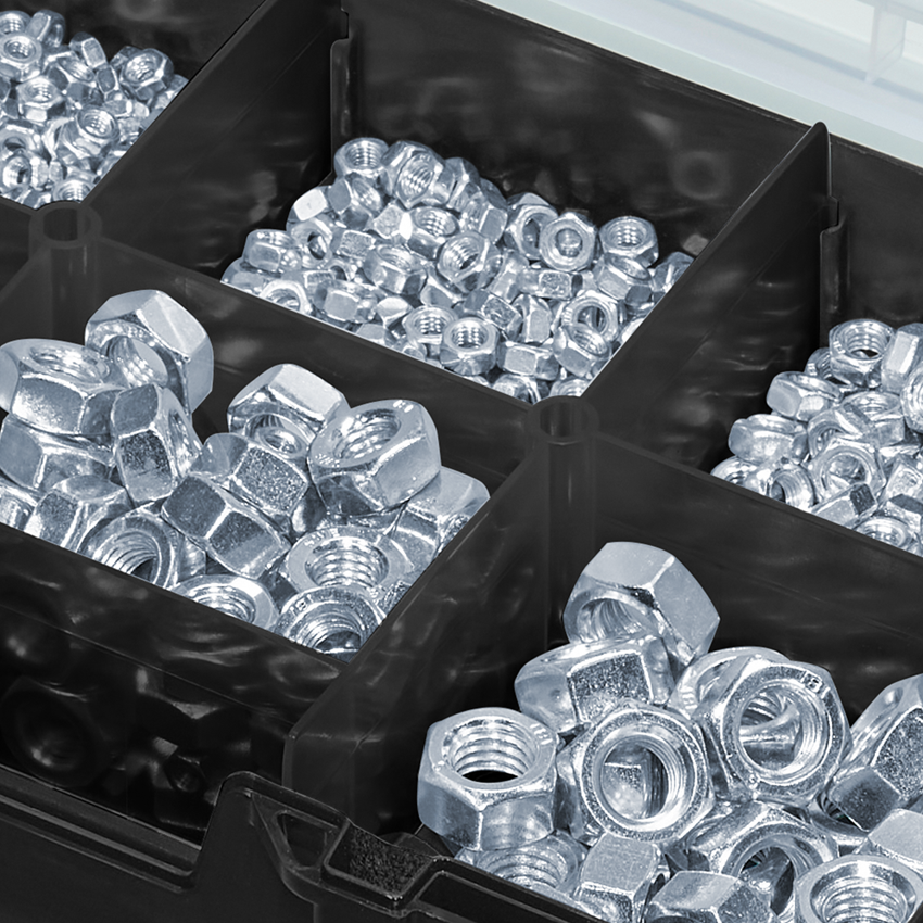 Nuts: Hex nuts DIN 934 in STRAUSSbox mini 2