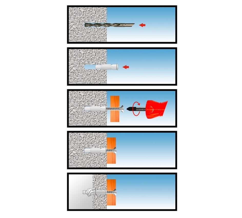 Rawlplugs: Sortiment universal-rawlplugs UD i STRAUSSbox 1