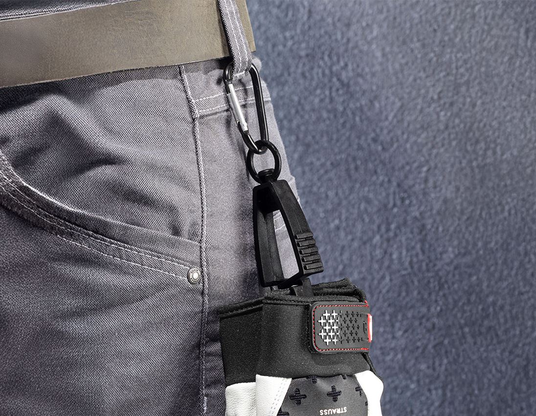 Sæt | Tilbehør: e.s. handskeholder Clip med karabinhage