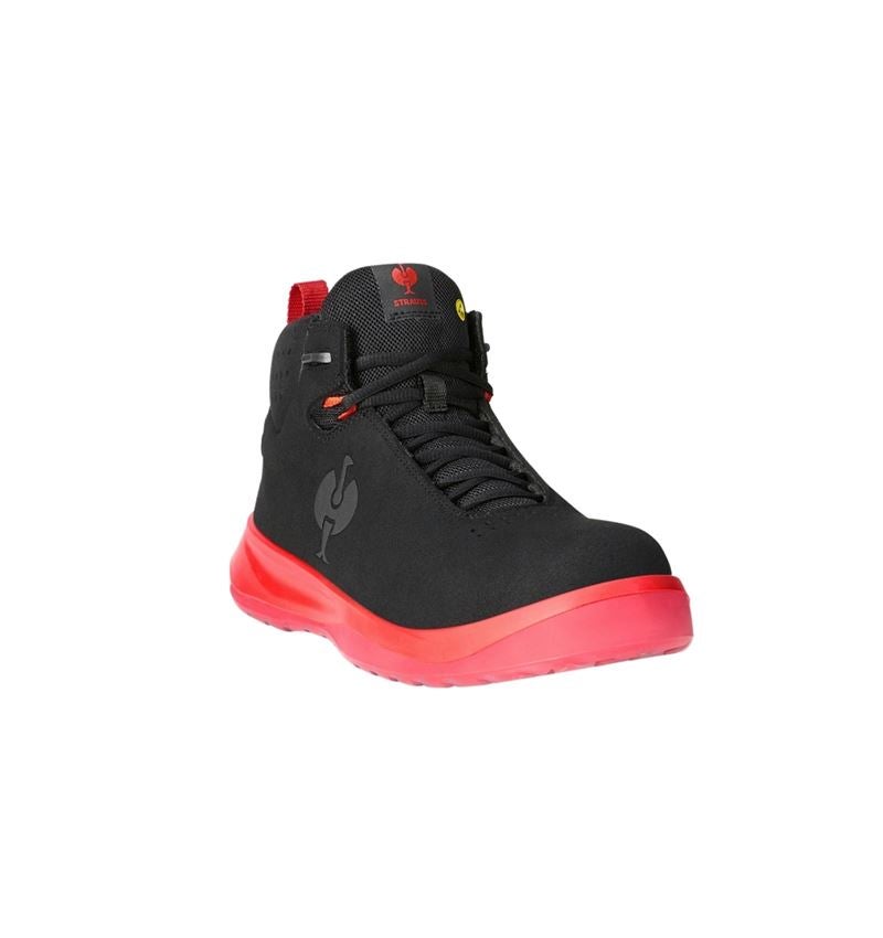 S1P: S1P Safety shoes e.s. Banco mid + black/solarred 3