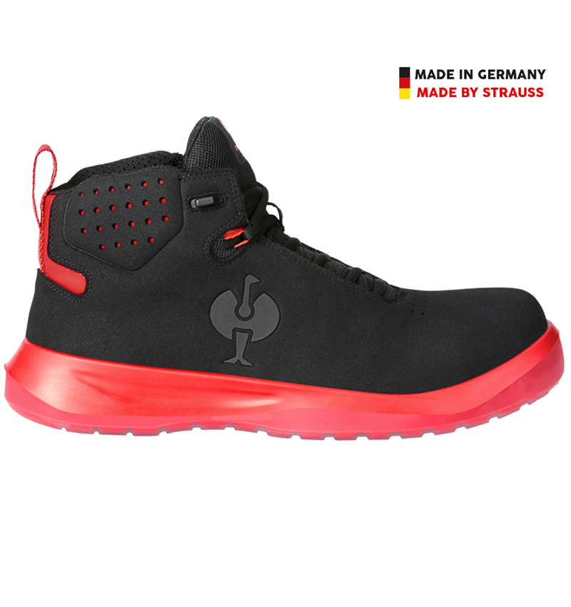 S1P: S1P Safety shoes e.s. Banco mid + black/solarred 2