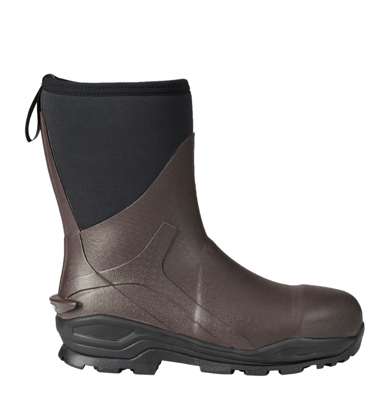 Winter shoes: S5 Neoprene safety boots e.s. Kore high + chestnut/black