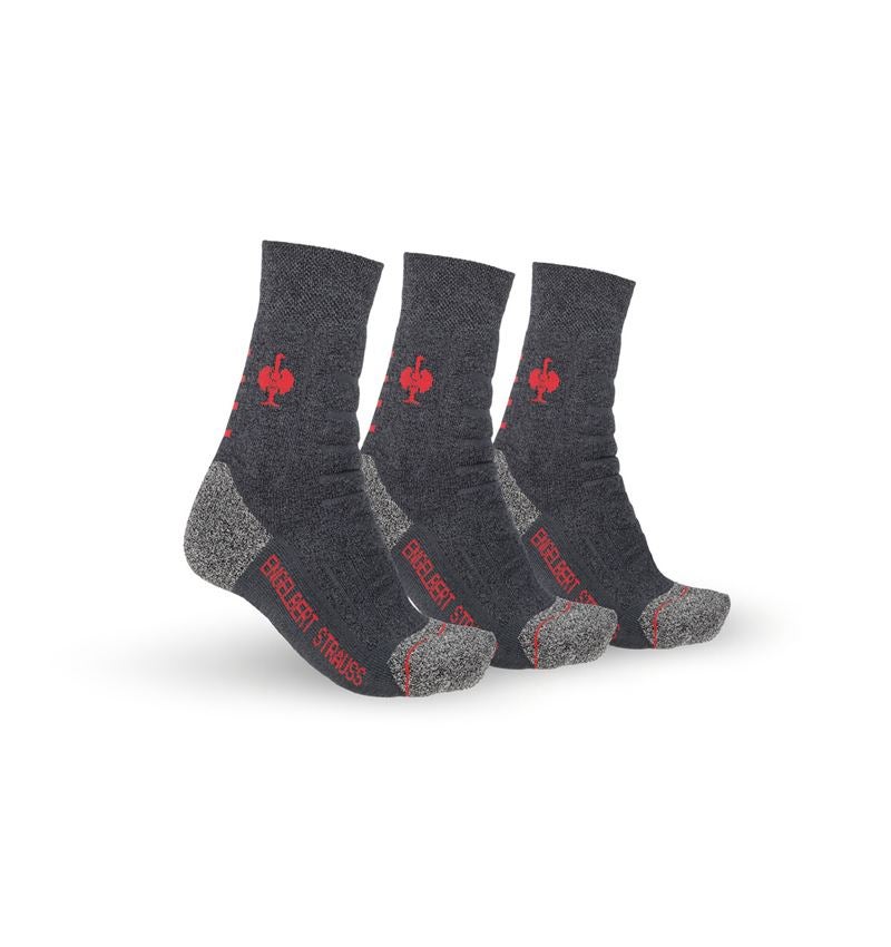 Socks: e.s. Allround socks function x-warm/high + dark grey melange