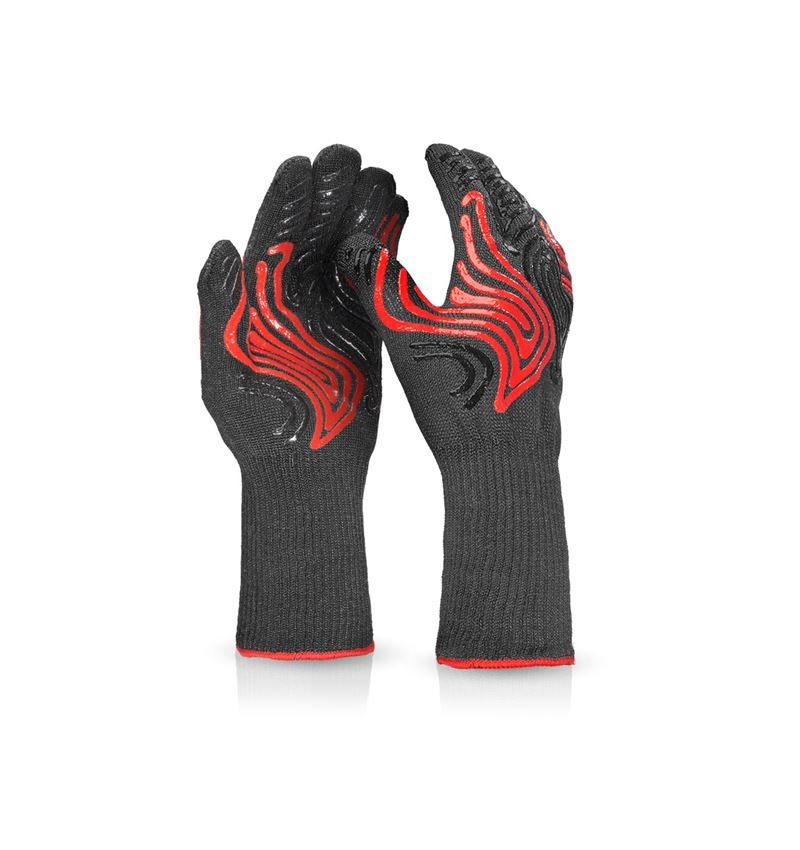 Textile: e.s. Heatproof gloves heat-expert + black/red