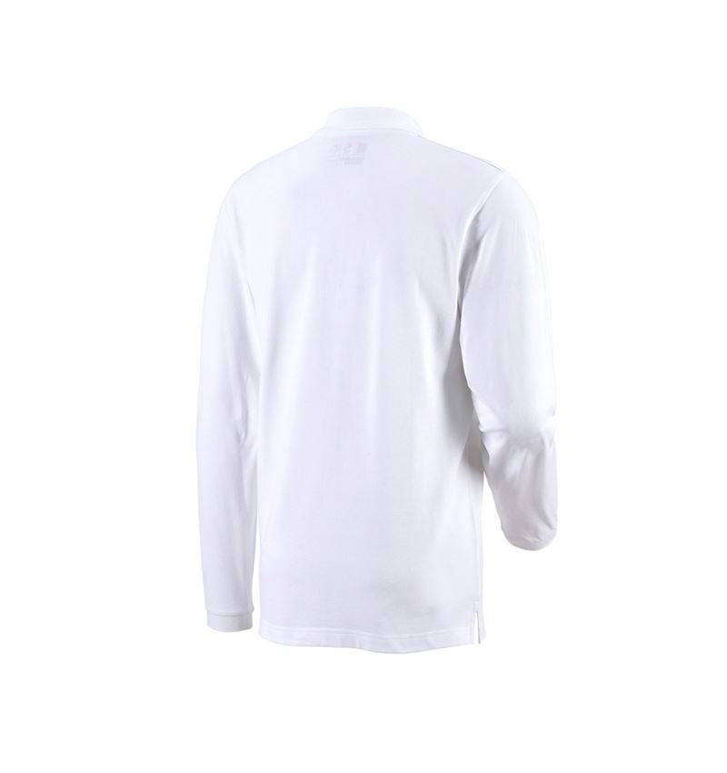 Emner: e.s. Longsleeve-Polo cotton Pocket + hvid 2