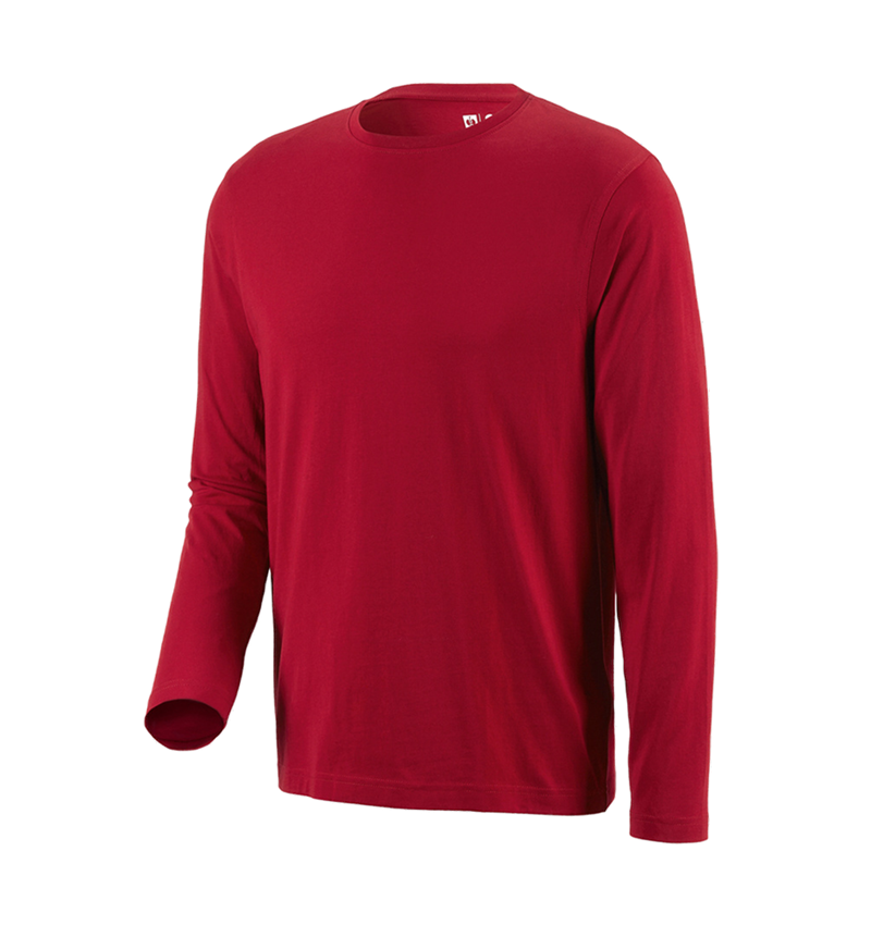 Shirts, Pullover & more: e.s. Longsleeve cotton + red 1