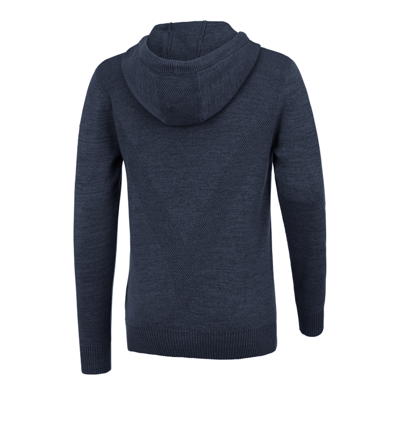 Shirts, Pullover & more: e.s. Knitted hoody + midnightblue melange 3