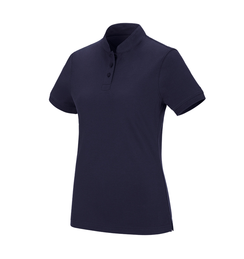 Topics: e.s. Polo shirt cotton Mandarin, ladies' + navy 3