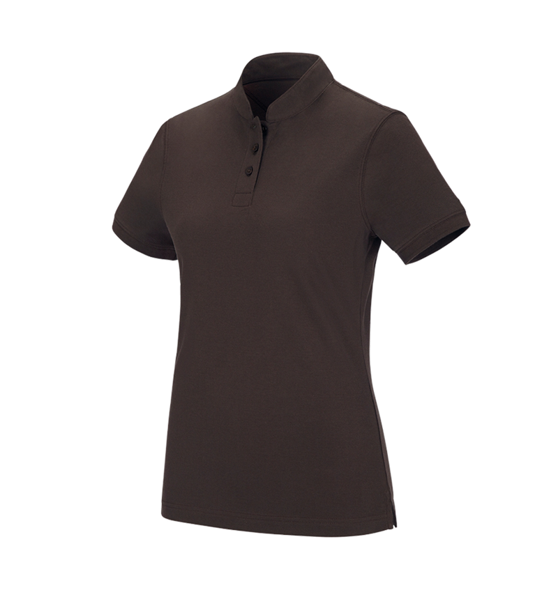 T-Shirts, Pullover & Skjorter: e.s. polo-shirt cotton Mandarin, damer + kastanje 2
