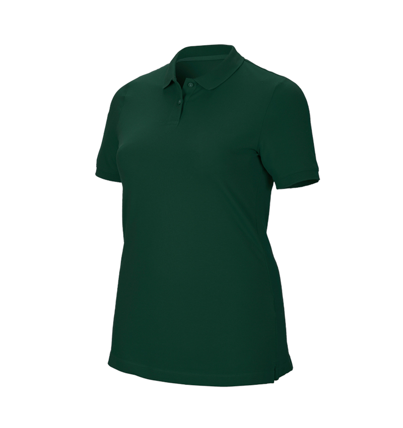 T-Shirts, Pullover & Skjorter: e.s. Pique-Polo cotton stretch, damer, plus fit + grøn 2