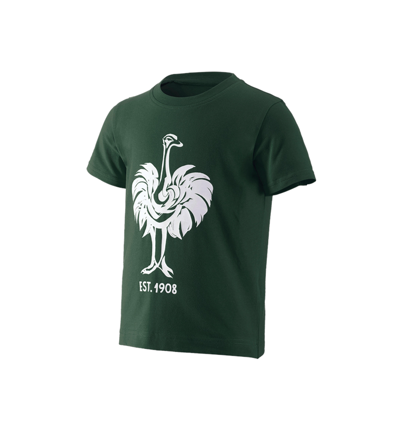 T-Shirts, Pullover & Skjorter: e.s. T-shirt 1908, børne + grøn/hvid 1