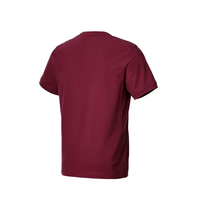 T-Shirts, Pullover & Skjorter: e.s. T-shirt cotton stretch + bordeaux 3