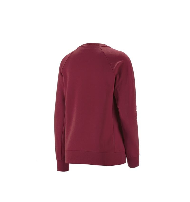 T-Shirts, Pullover & Skjorter: e.s. Sweatshirt cotton stretch, damer + bordeaux 2