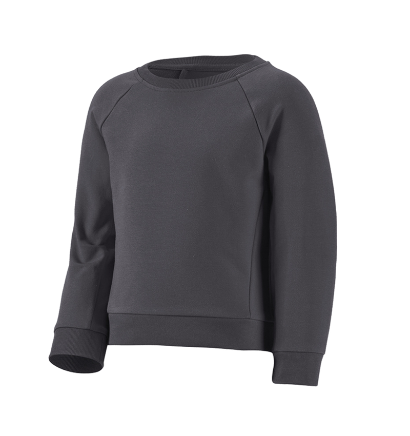 T-Shirts, Pullover & Skjorter: e.s. Sweatshirt cotton stretch, børne + antracit