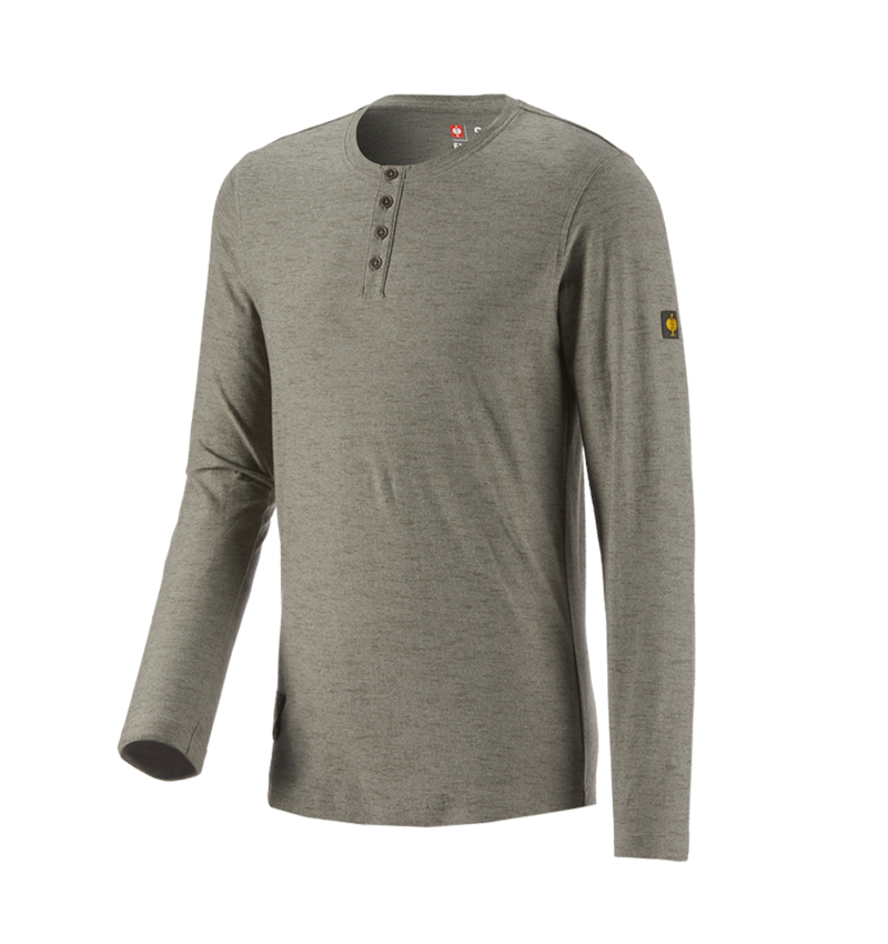 T-Shirts, Pullover & Skjorter: Longsleeve e.s.vintage + camouflagegrøn melange 2