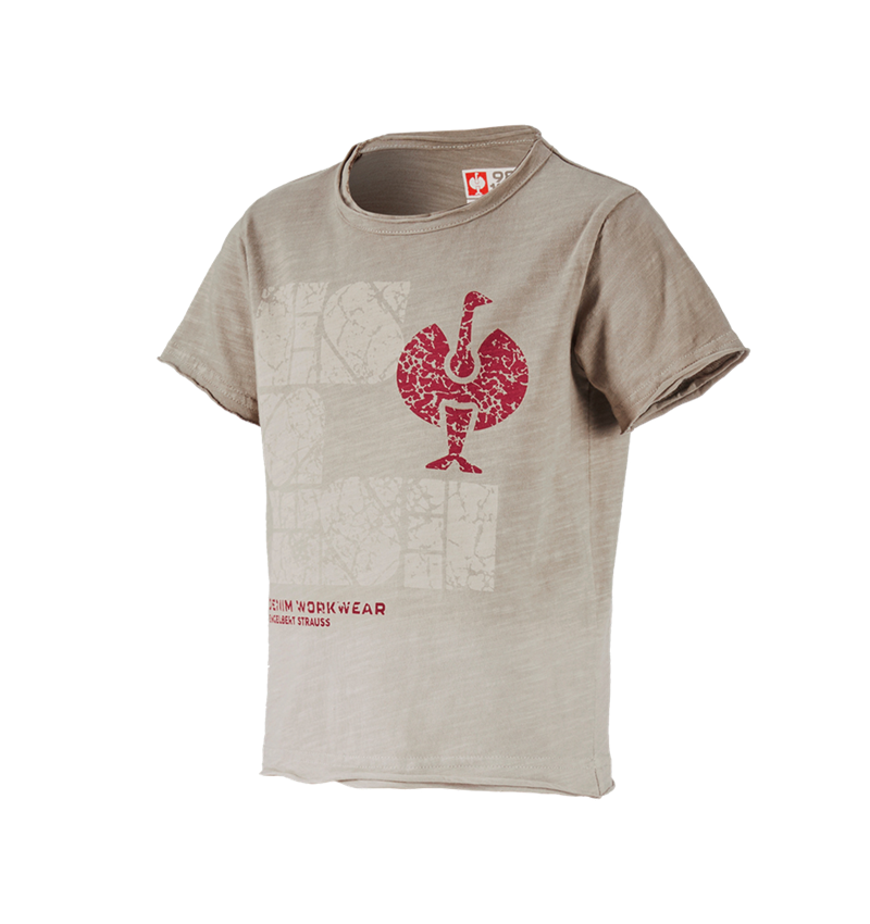 T-Shirts, Pullover & Skjorter: e.s. T-Shirt denim workwear, børne + taupe vintage 1
