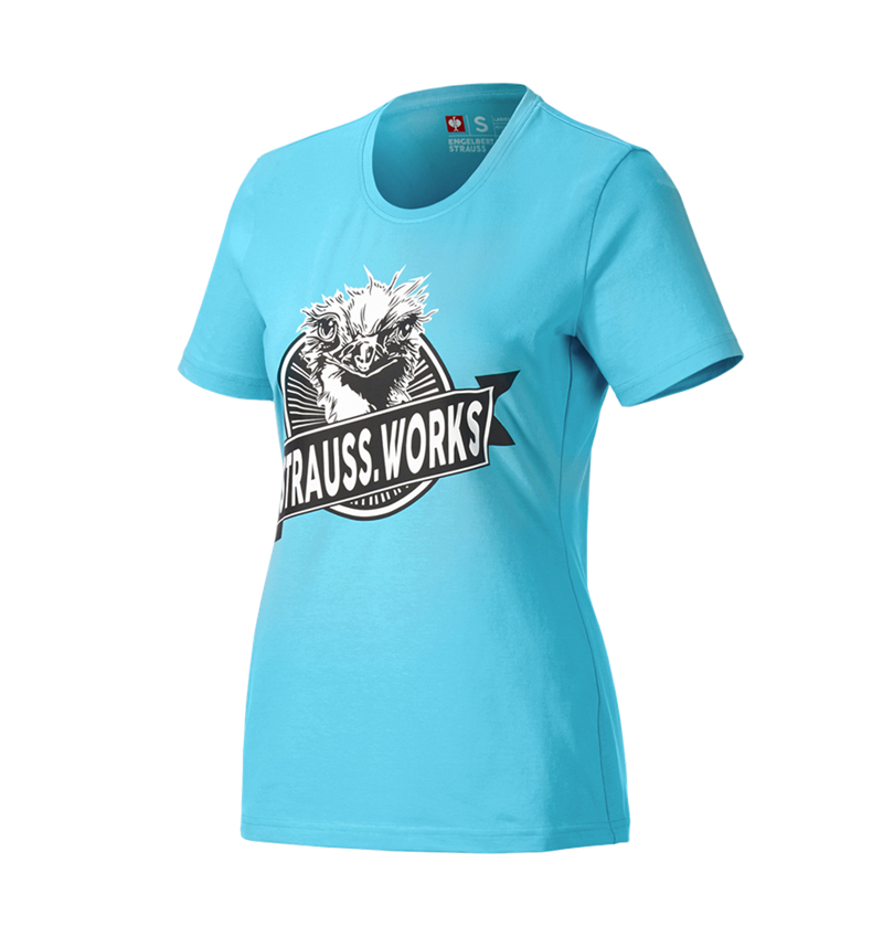 Små gaver: e.s. T-shirt strauss works, damer + lapisturkis 4