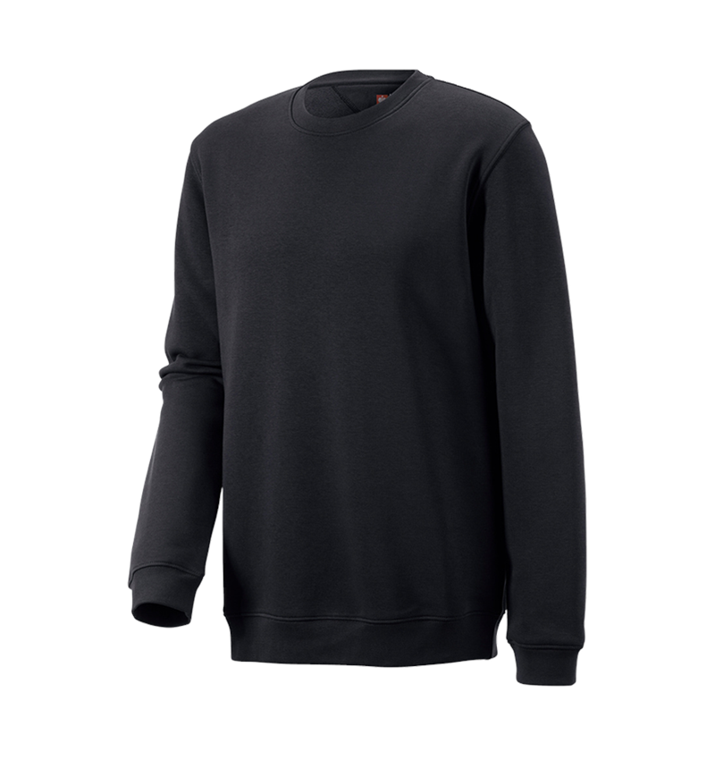 T-Shirts, Pullover & Skjorter: e.s. Sweatshirt poly cotton, long fit + sort 3