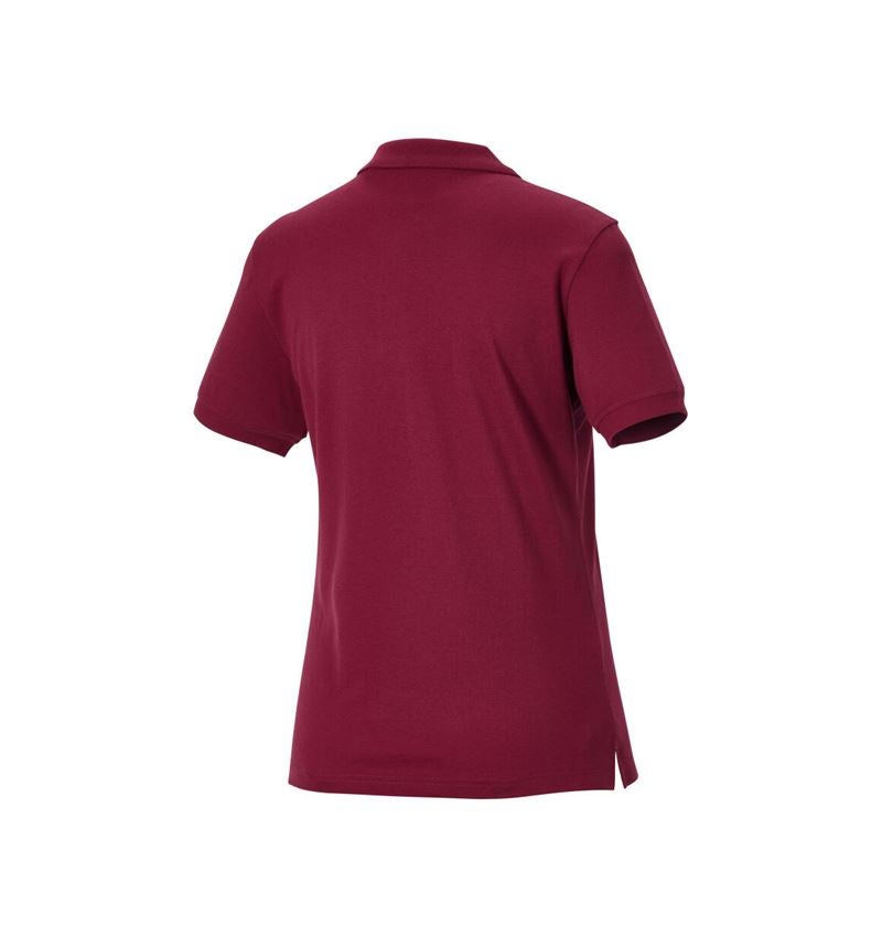 Clothing: e.s. Piqué-Polo cotton light, ladies' + bordeaux 3