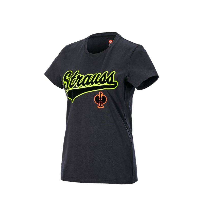 Shirts, Pullover & more: T-shirt e.s.e:pic, ladies' + black/high-vis yellow/high-vis orange 1