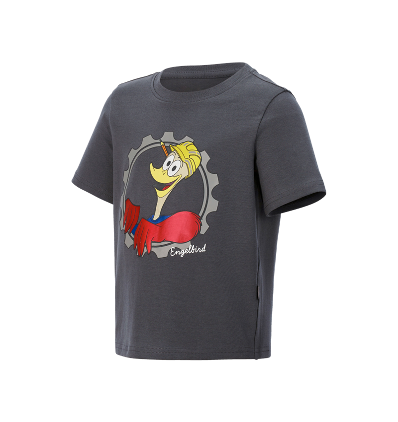 T-Shirts, Pullover & Skjorter: e.s. T-shirt cotton stretch engelbird, børne + engelbird4/antracit 3