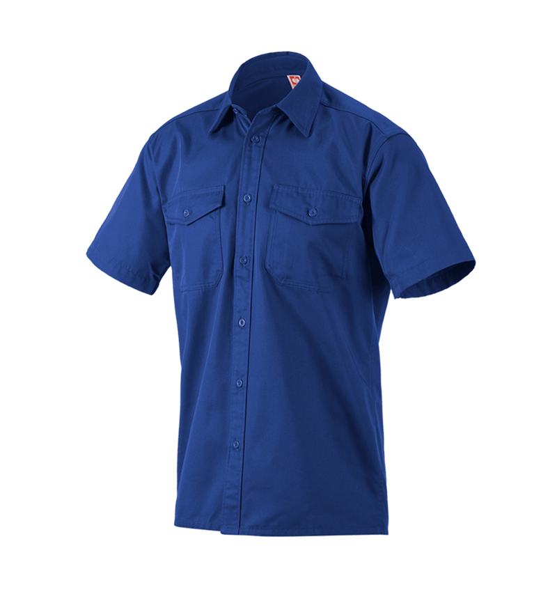 Topics: Work shirt e.s.classic, short sleeve + royalblue
