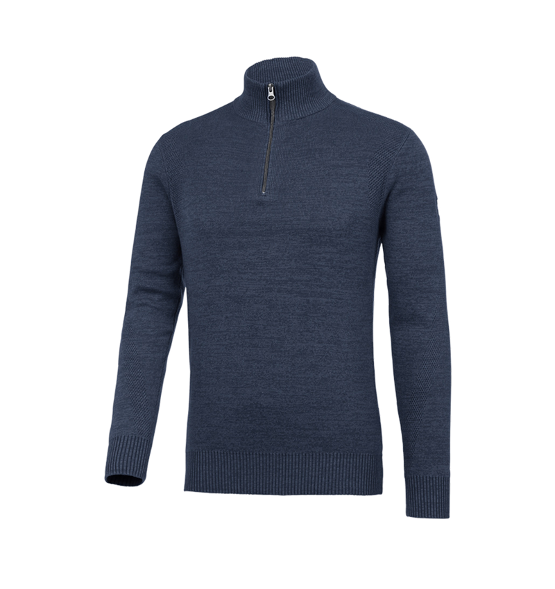Shirts, Pullover & more: e.s. Knitted troyer + midnightblue melange 2