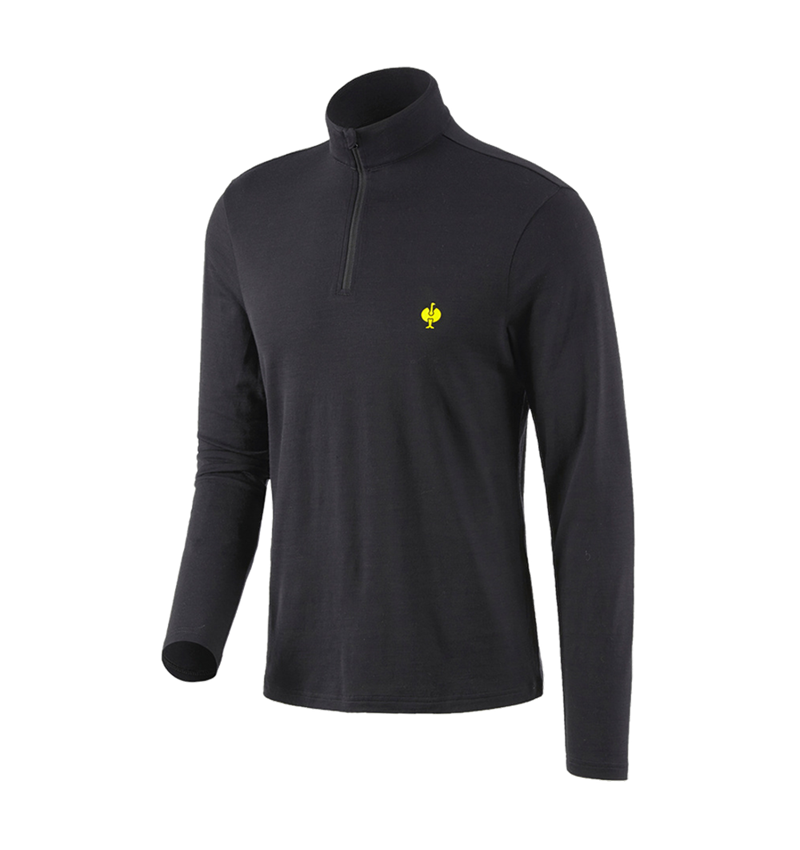 T-Shirts, Pullover & Skjorter: Trøje Merino e.s.trail + sort/syregul 2