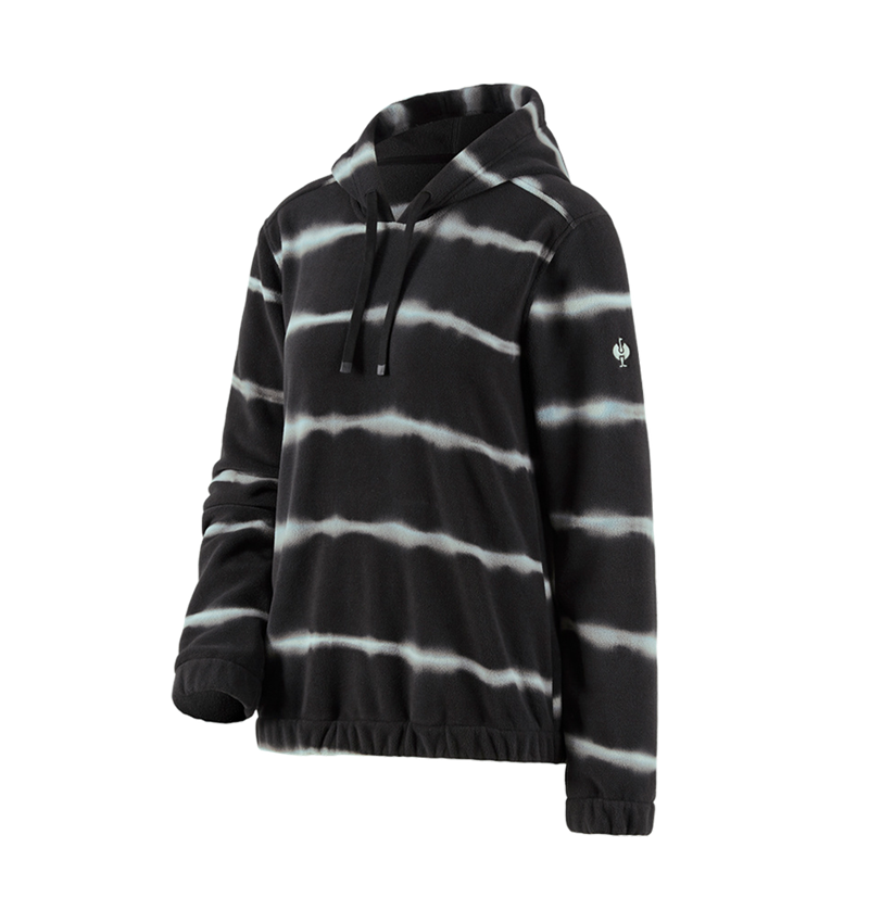 T-Shirts, Pullover & Skjorter: Fleece Hoody tie-dye e.s.motion ten, damer + oxidsort/magnetgrå