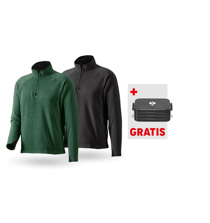 Store gaver: SÆT: 2x Microfleecetrøje dryplexx® micro + grøn