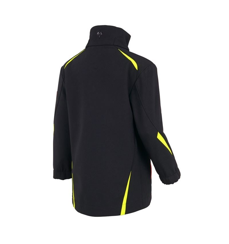 Jackets: Softshell jacket e.s.motion 2020, children's + black/high-vis yellow/high-vis orange 5