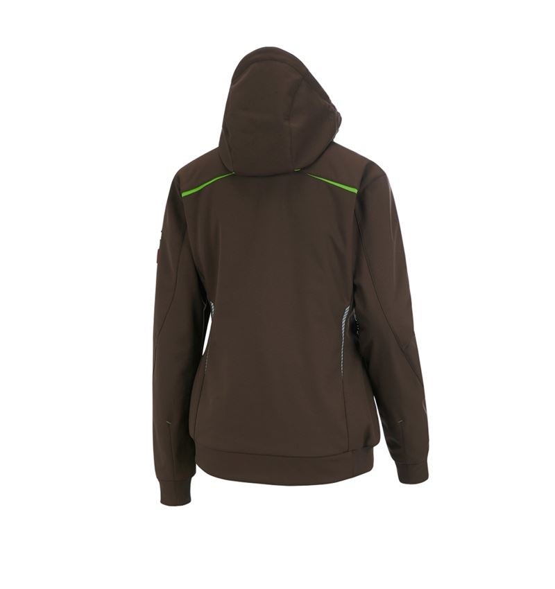 Work Jackets: Winter softshell jacket e.s.motion 2020, ladies' + chestnut/seagreen 5