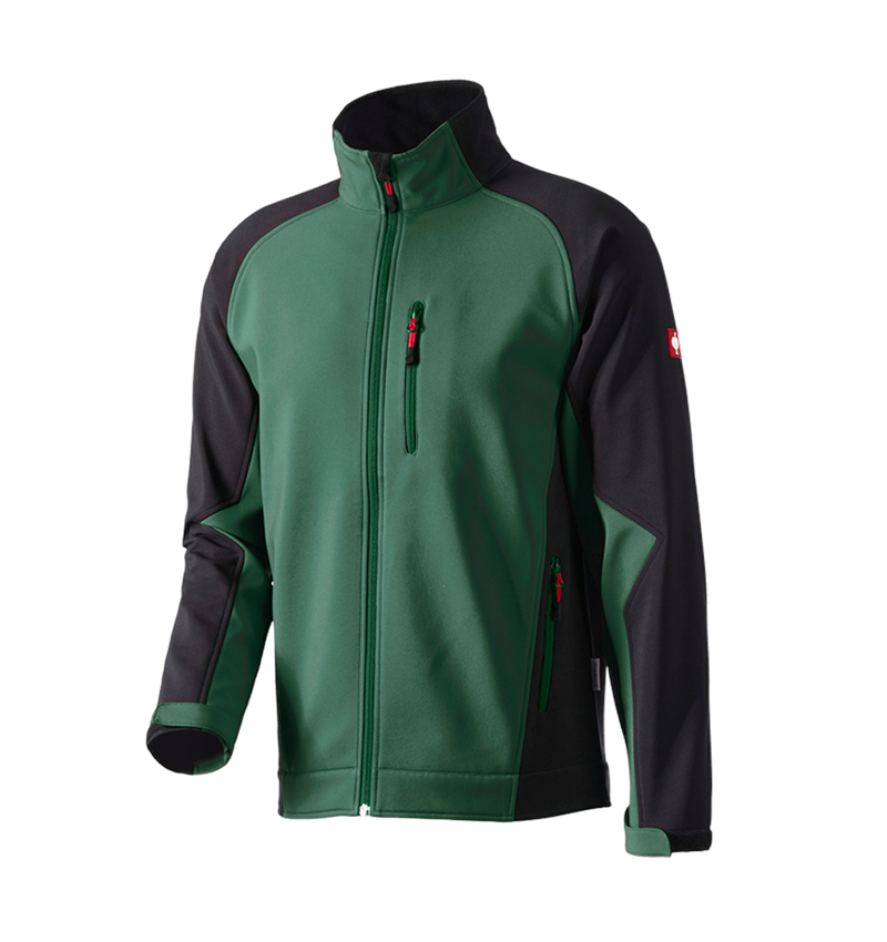 Work Jackets: Softshell Jacket dryplexx® softlight + green/black 2