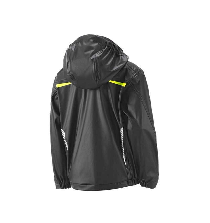 Jackets: Rain jacket e.s.motion 2020 superflex, children's + black/high-vis yellow/high-vis orange 2