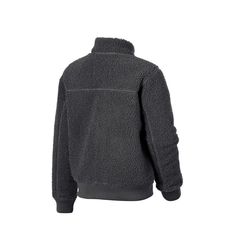 Jackets: Faux fur jacket e.s.e:pic, children's + carbongrey 5