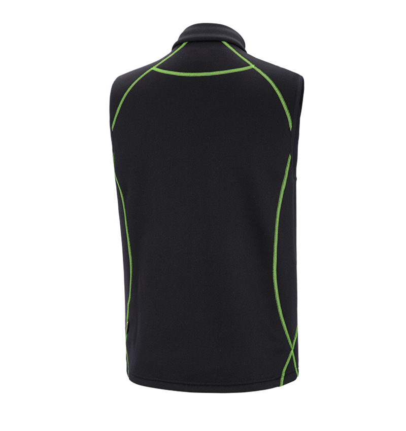 Arbejdsveste: Funktionsvest termo stretch e.s.motion 2020 + sort/advarselsgul/advarselsorange 3
